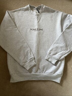 Uncle Studios Be Good. Do Good. Grey Crewneck Sweatshirt!